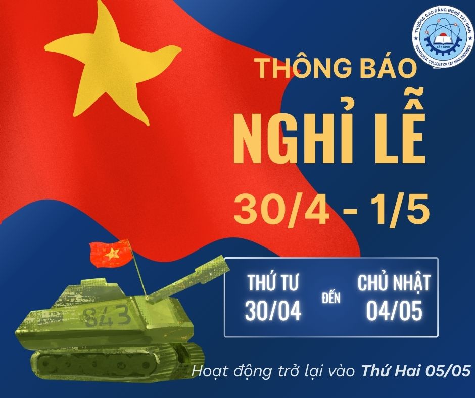 Thông báo nghỉ Lễ 30/4 và 01/5 năm 2025